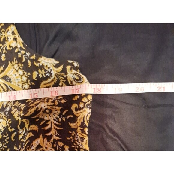 Intimately Free People Yellow & Black Paisley Tiered Ruffle Tank Top Tunic M - Picture 10 of 15